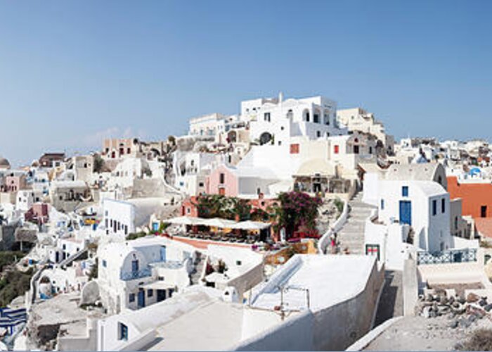 Tranquility Greeting Card featuring the photograph Oia In Santorini, Greece #1 by David Clapp