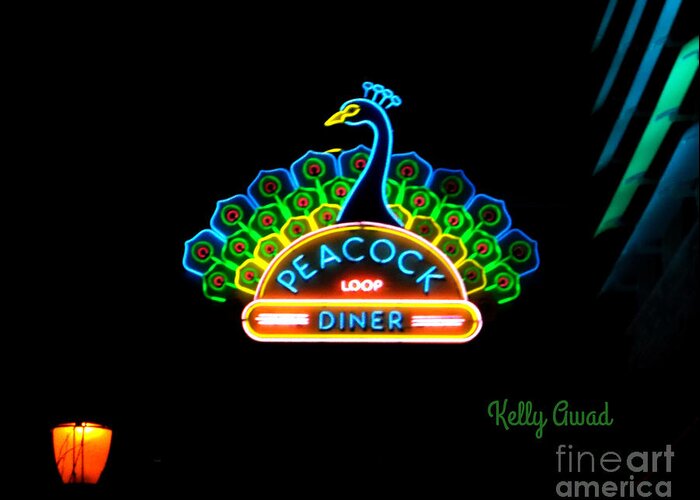  Greeting Card featuring the photograph Peacock Diner in the Loop #1 by Kelly Awad