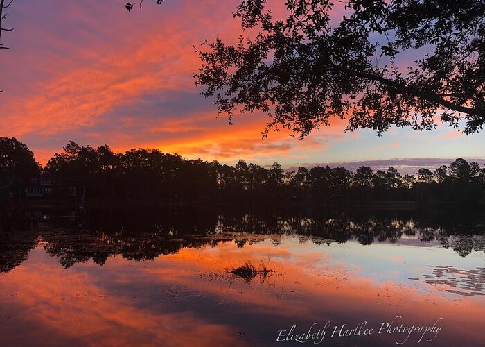 Sunrise Greeting Card featuring the photograph Red Sky In Morning #1 by Elizabeth Harllee