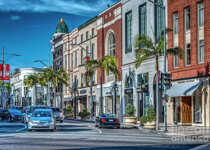 Rodeo Drive Greeting Card featuring the photograph Rodeo Drive Beverly Hills #3 by David Zanzinger
