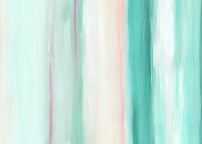 Abstract Greeting Card featuring the painting Seafoam Spectrum II #1 by June Erica Vess