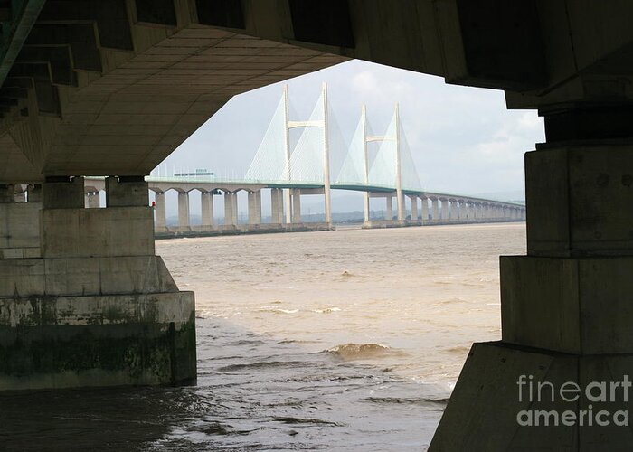 Severn Bridge Greeting Card featuring the photograph Second Severn Crossing #1 by Mark Clarke/science Photo Library
