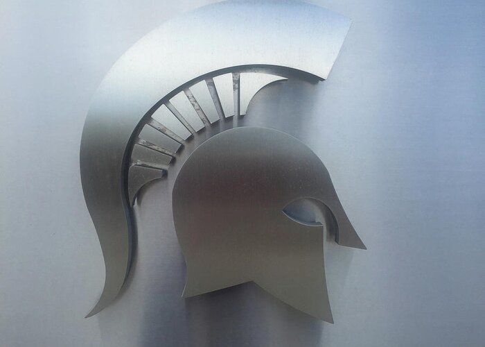Msu Greeting Card featuring the photograph Spartan Steel #1 by Joseph Yarbrough