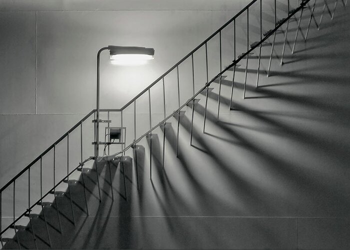 Botlek Greeting Card featuring the photograph Stair #1 by Henk Van Maastricht