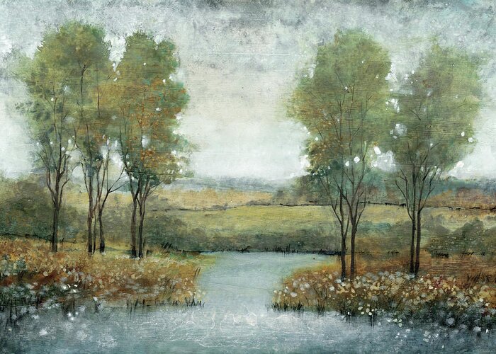 Landscapes Greeting Card featuring the painting Stream Side II by Tim Otoole