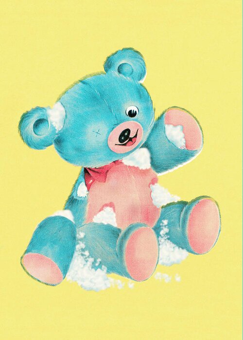 Animal Greeting Card featuring the drawing Stuffed bear #1 by CSA Images