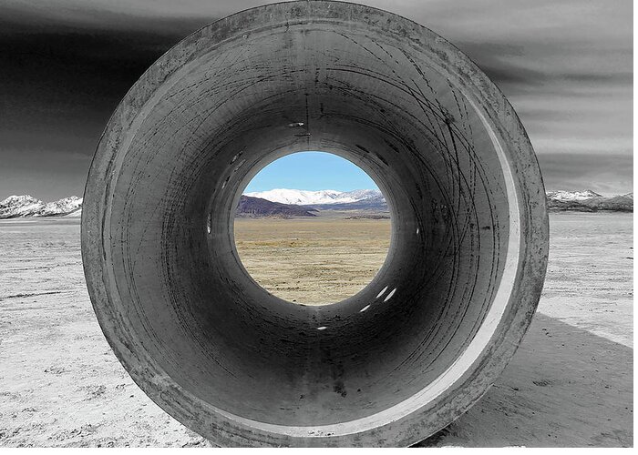 Land Art Greeting Card featuring the photograph Sun Tunnel 5 #1 by Jonathan Thompson