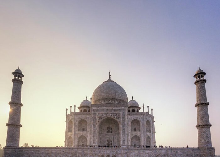 Arch Greeting Card featuring the photograph Taj Mahal, Agra, India #1 by Michele Falzone