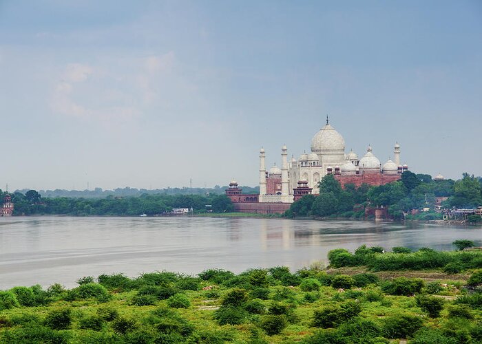 Yamuna River Greeting Card featuring the photograph Taj Mahal - Agra #1 by Joerg Reichel