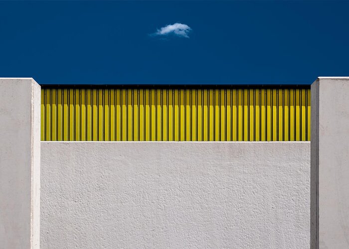 Yellow Greeting Card featuring the photograph The Cloud by Rolf Endermann