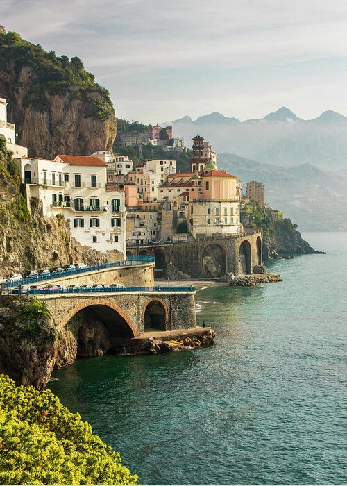 Arch Greeting Card featuring the photograph The Village Of Atrani, Amalfi Peninsula #1 by Buena Vista Images