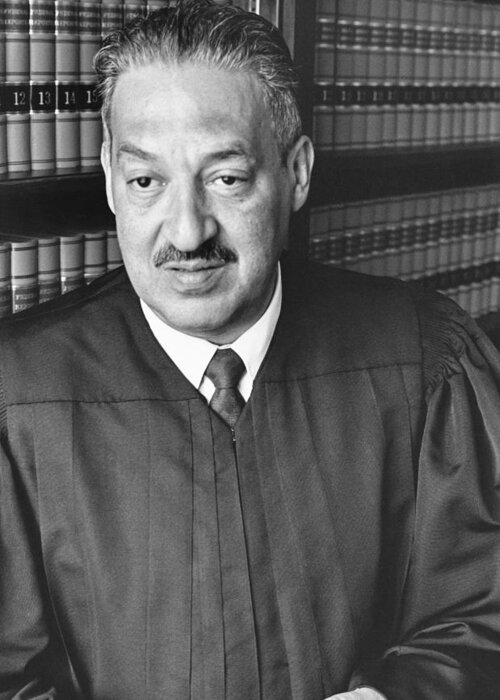 Associate Justice Greeting Card featuring the photograph Thurgood Marshall #1 by Rollie Mckenna