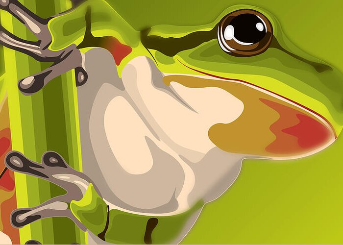 Tree Frog  Rainforest #2 Greeting Card by Rod Burkholz