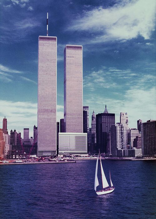 Twin Towers Remembered WTC Greeting Card for Sale by Laura Fasulo