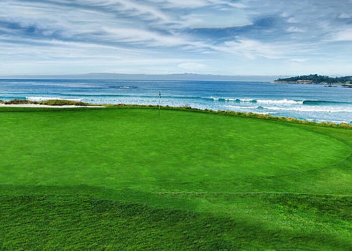 Photography Greeting Card featuring the photograph 10th Hole At Pebble Beach Golf Links by Panoramic Images