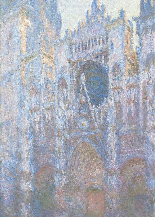 Impressionism Greeting Card featuring the painting Rouen Cathedral, West Facade by Claude Monet