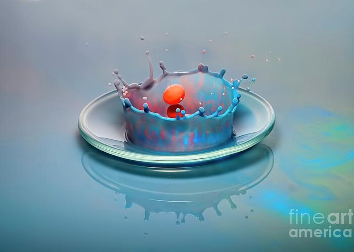 Circle Greeting Card featuring the photograph Water Drop Impact #13 by Frank Fox/science Photo Library