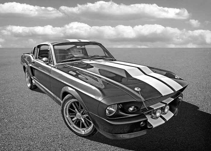 Mustang Greeting Card featuring the photograph 1967 Eleanor In The Clouds by Gill Billington