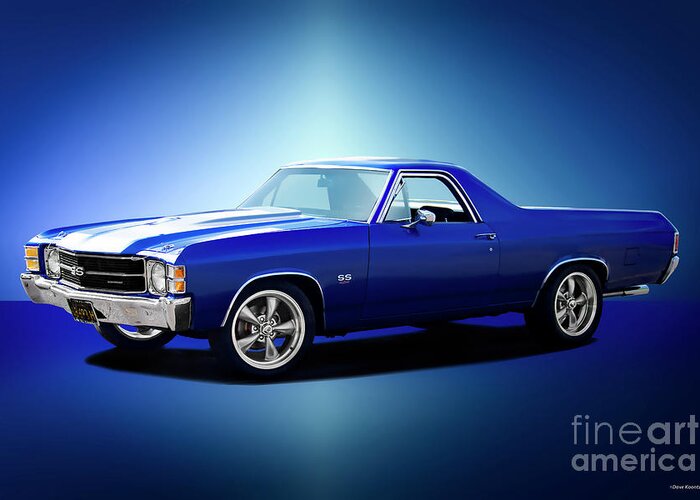 1971 Chevrolet El Camino Greeting Card featuring the photograph 1971 Chevrolet El Camino SS454 by Dave Koontz
