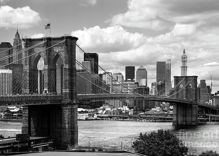 Brooklyn Bridge Greeting Card featuring the photograph Brooklyn Bridge #2 by Diane Diederich