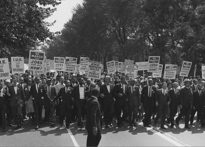 1963 Greeting Card featuring the photograph Civil Rights Leaders, March #2 by Science Source