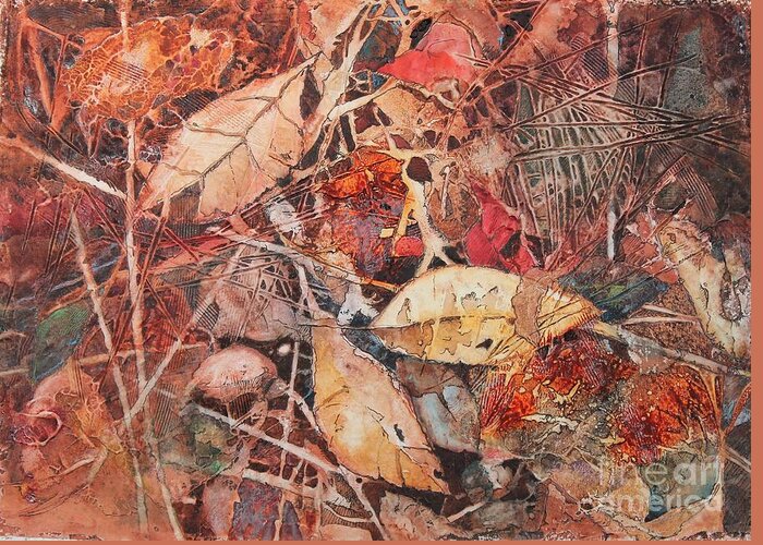 Fall Greeting Card featuring the painting Fallen #2 by Elizabeth Carr