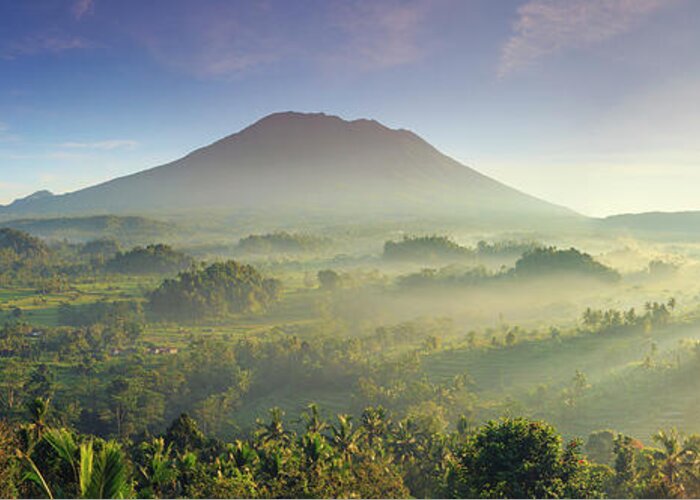 Tranquility Greeting Card featuring the photograph Indonesia, Bali, Forest And Gunung #2 by Michele Falzone