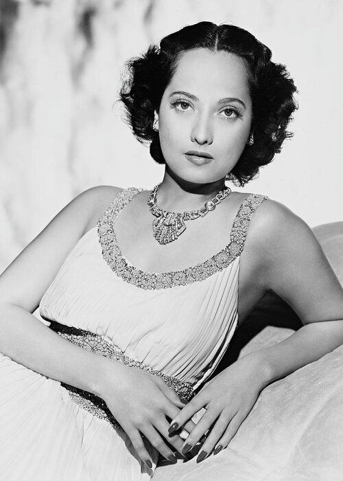 Merle Oberon Greeting Card featuring the photograph Merle Oberon . #2 by Album