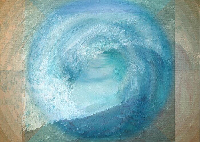 Ocean Greeting Card featuring the digital art Ocean Earth #2 by Shelley Myers