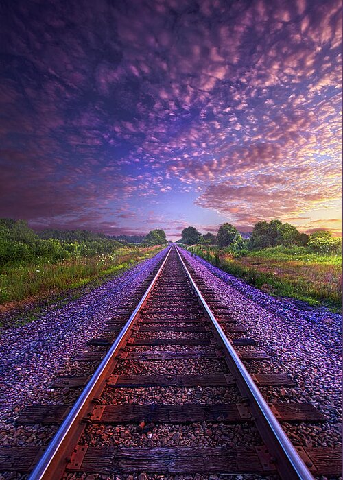 Country Greeting Card featuring the photograph On A Train Bound For Nowhere #2 by Phil Koch