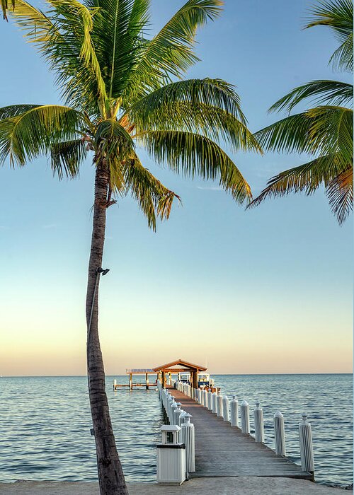 Estock Greeting Card featuring the digital art Pier, Islamorada, Florida #2 by Laura Zeid