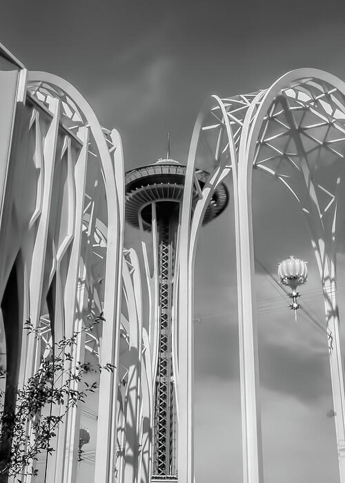 Space Needle Greeting Card featuring the photograph Space Needle Vintage SPN3 by Cathy Anderson
