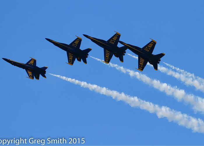 Blue Angels Nas Oceana Greeting Card featuring the photograph Blue Angels NAS Oceana #21 by Greg Smith