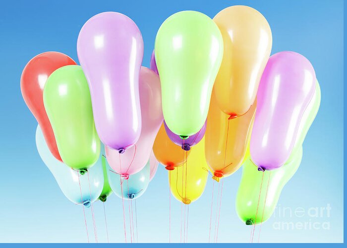 Balloon Greeting Card featuring the photograph Group Of Balloons #3 by Wladimir Bulgar/science Photo Library