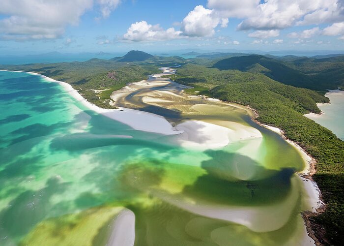 Tranquility Greeting Card featuring the photograph Hill Inlet, Whitsunday Islands #3 by Peter Adams