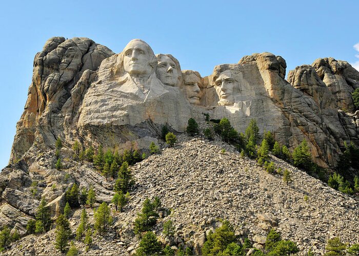 Scenics Greeting Card featuring the photograph Mount Rushmore National Park #3 by Dennis Macdonald