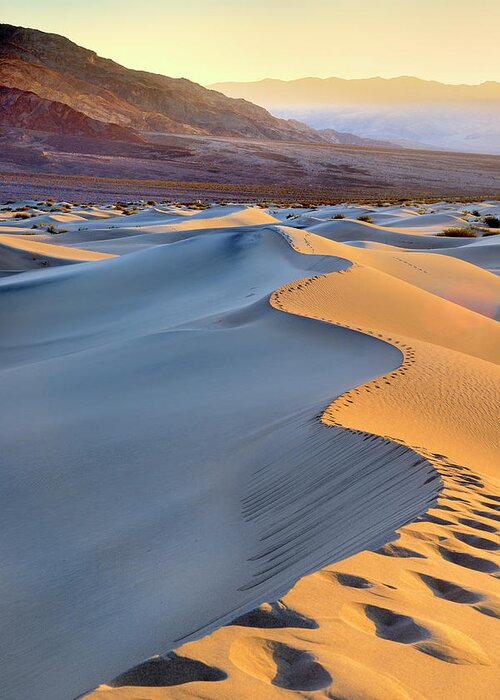 Estock Greeting Card featuring the digital art Sand Dunes, Death Valley, California #3 by Francesco Carovillano