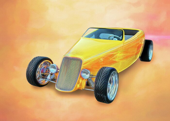 Classic Cars Greeting Card featuring the digital art 33 Speedstar by Rick Wicker