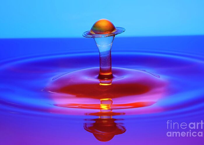 Circle Greeting Card featuring the photograph Water Drop Impact #33 by Frank Fox/science Photo Library