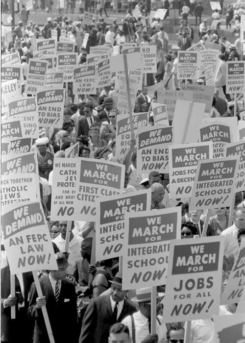 1963 Greeting Card featuring the photograph March On Washington For Jobs #36 by Science Source