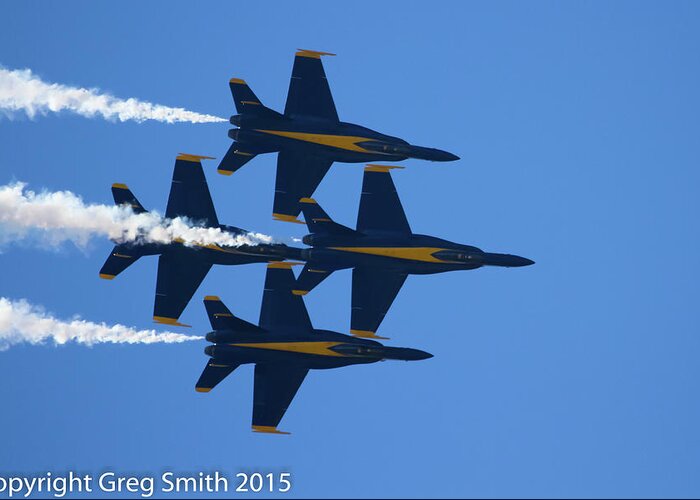 Blue Angels Nas Oceana Greeting Card featuring the photograph Blue Angels NAS Oceana #4 by Greg Smith