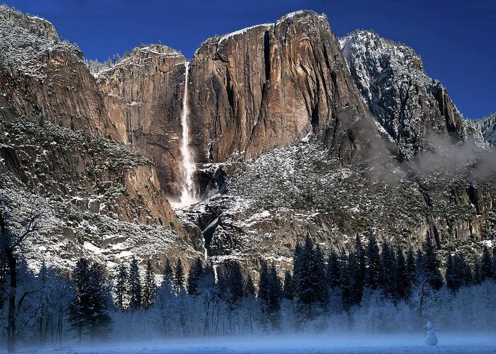 Snow Greeting Card featuring the photograph Yosemite National Park #4 by Mitch Diamond