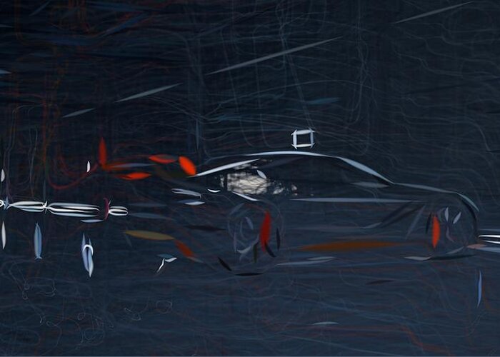 Aston Greeting Card featuring the digital art Aston Martin Vantage GT12 Drawing #6 by CarsToon Concept