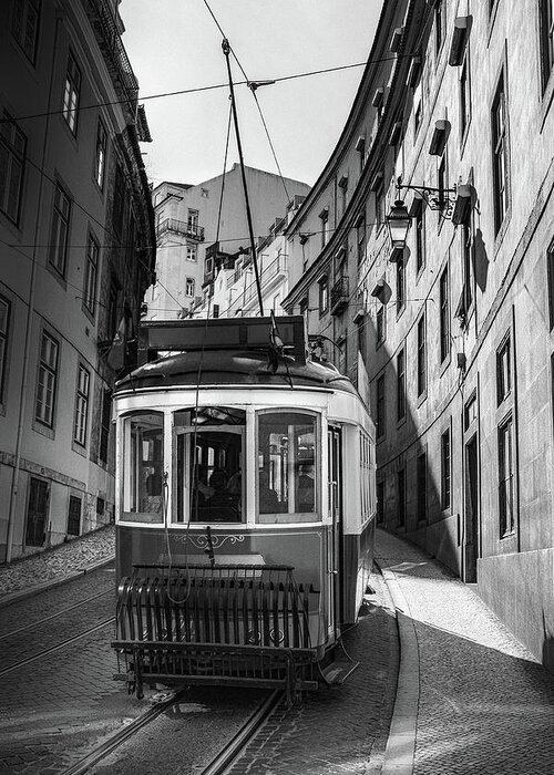 Tram Greeting Card featuring the photograph Lisbon Tram #5 by Carlos Caetano