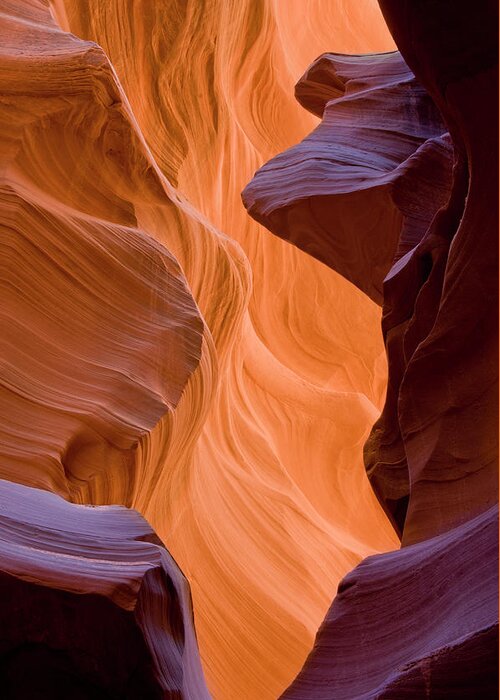 Tranquility Greeting Card featuring the photograph Lower Antelope Slot Canyon, Page Arizona #5 by Russell Burden