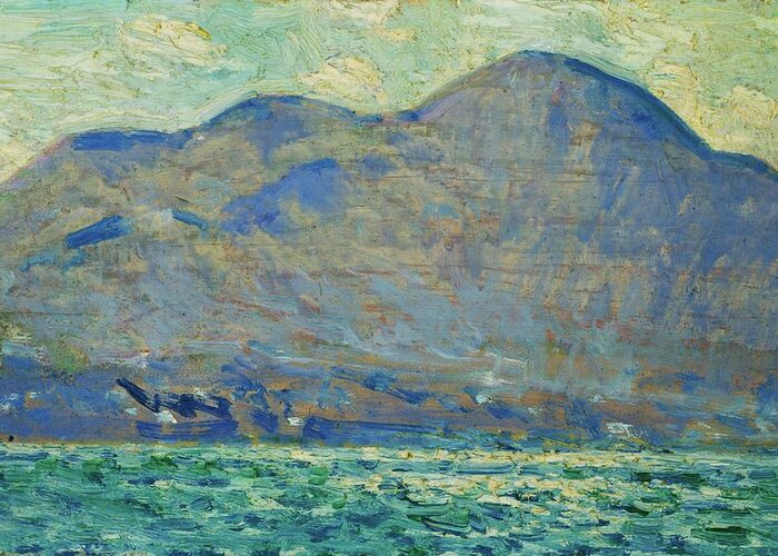 Impressionism Greeting Card featuring the painting Mt. Beacon At Newburgh by Childe Hassam