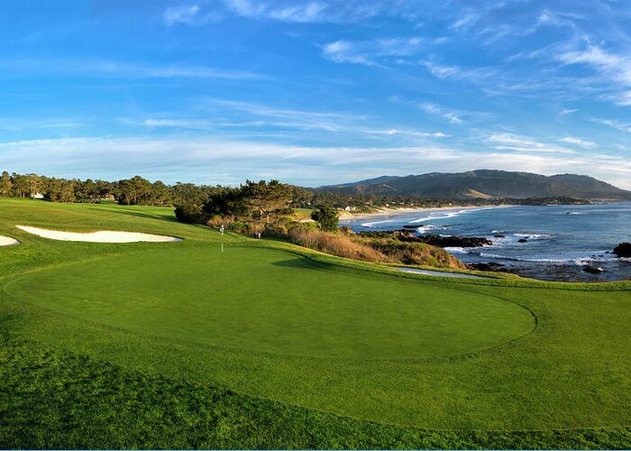 Photography Greeting Card featuring the photograph 8th Hole At Pebble Beach Golf Links by Panoramic Images