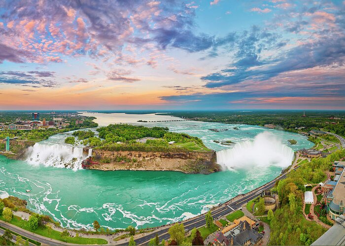 Estock Greeting Card featuring the digital art Niagara Falls #9 by Pietro Canali