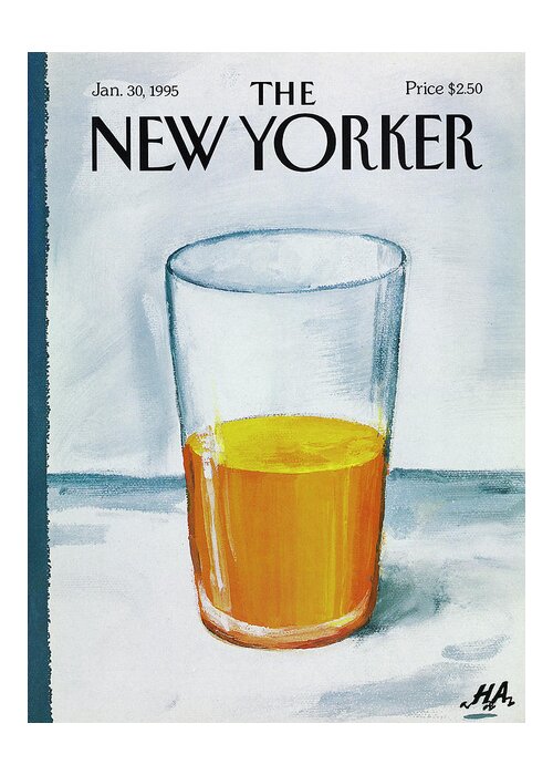 Orange Juice Greeting Card featuring the drawing A Bit of OJ to Start the Day by Bob Zoell