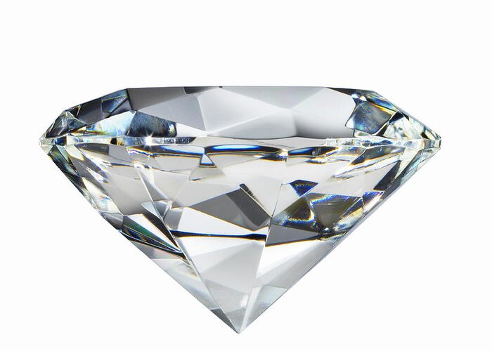 White Background Greeting Card featuring the photograph A Diamond by Ryan Mcvay